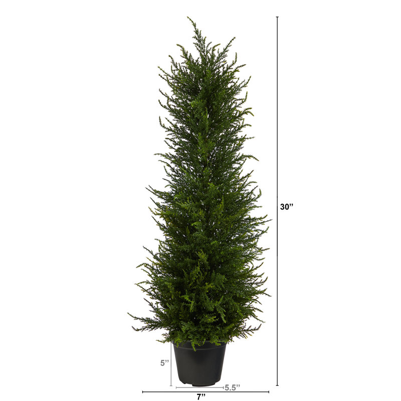 2,5 pi Cyprès artificiel résistant aux rayons UV (intérieur / extérieur)