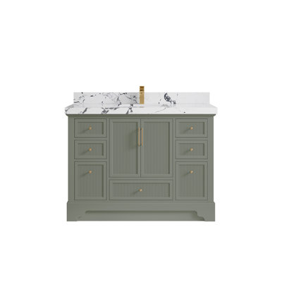 Alys 48'' Single Bathroom Vanity with Quartz Top