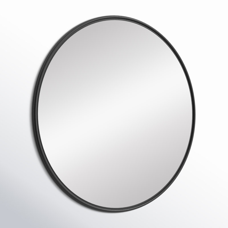 Miroir d'appoint Minuet, 30 po x 30 po, Noir