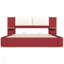 Lit plateforme tapissier avec coins arrondis doux, structure stable, aucun sommier requis, assemblage facile-134546974-134546981