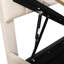 Lit plateforme tapissier très grand beige avec rangement hydraulique de qualité supérieure