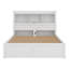 Base de lit en bois de pin massif avec tablettes coulissantes et tête de lit avec rangement, lit plateforme double avec lit gigogne et tiroirs-1049134441
