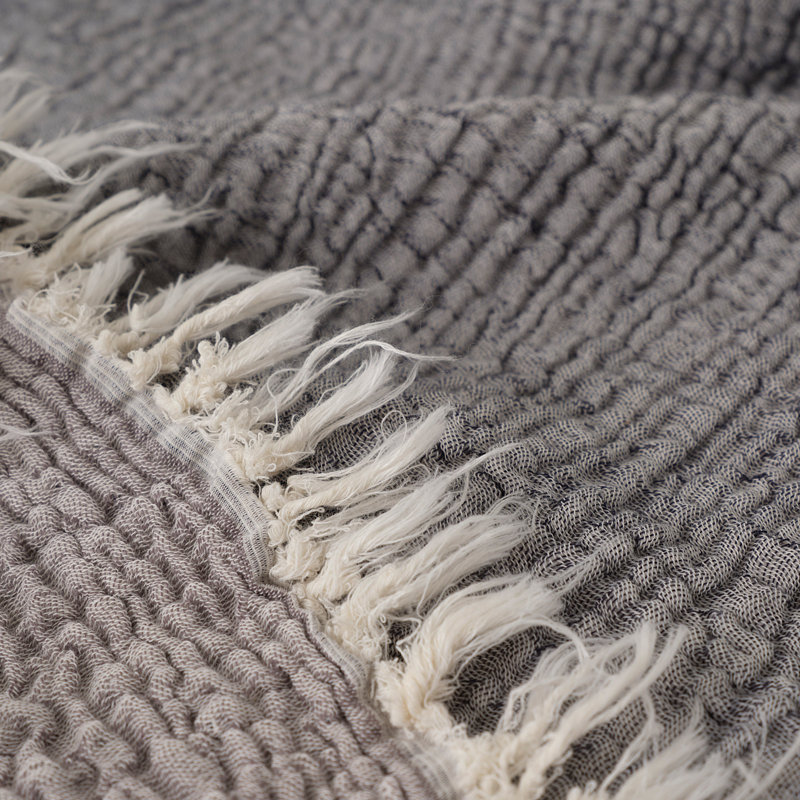 Johnsie Polyester Solid Colour Bedspread, Grey