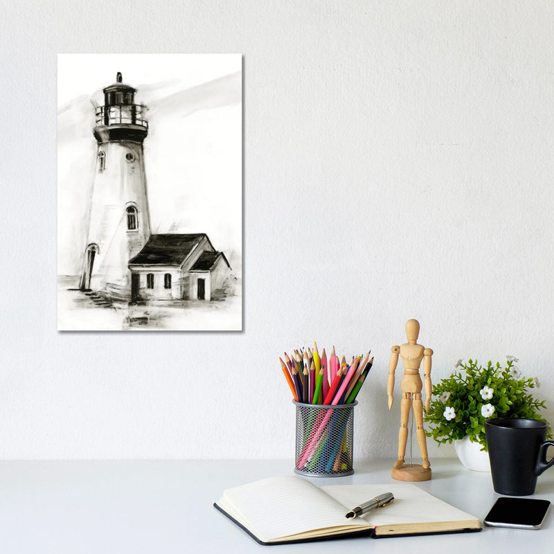 Lighthouse Study I 1 Piece Wrapped Canvas Painting, 30.48cm H x 20.32cm W x 1.91cm D