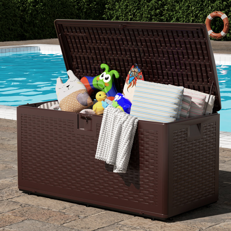 Boîte de rangement pour terrasse verrouillable 73 gallons Youdenova