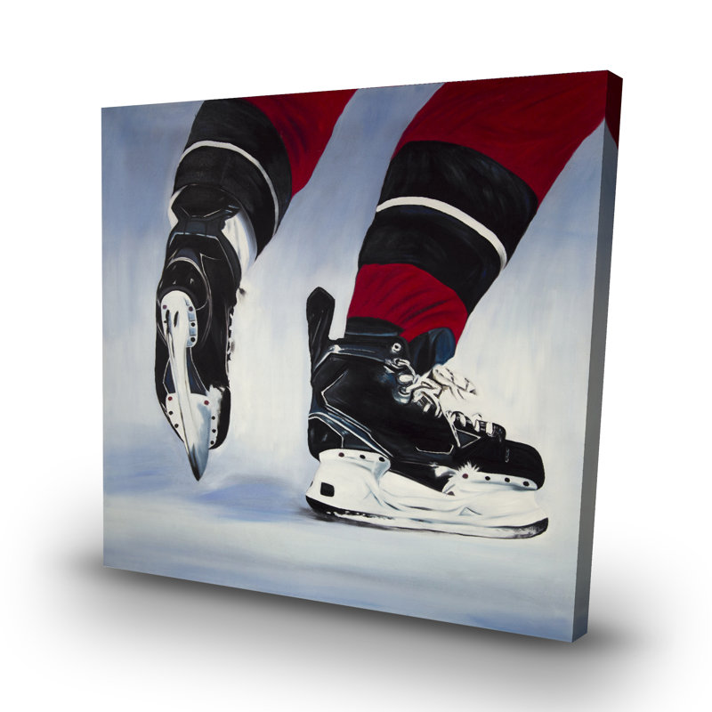 Hockey player - 32"x32" art on canvas
