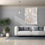 Toile épique Graffiti «Shimmering Water 3 Neutral» par Albena Hristova, 40 po x 54 po