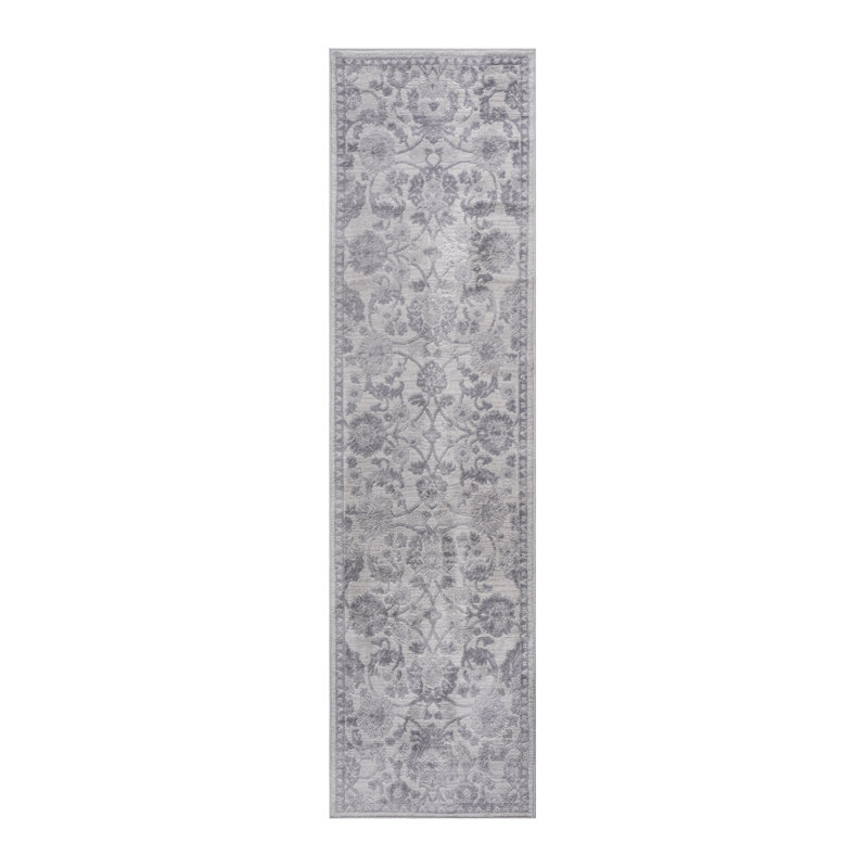Tapis de couloir oriental 2X8, Tapis de couloir 2 pi 2 po x 8 pi, Gris