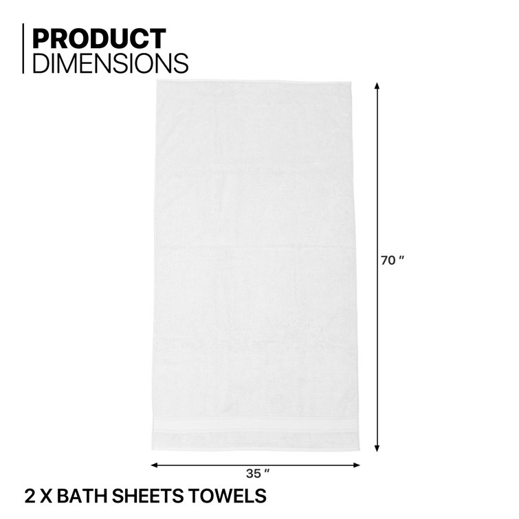 MoNiBloom Set of 2 Luxury Oversized Bath Sheet Towels, 35 x 70 in, 100%  Cotton Extra Large Bath Towels for Bathroom, Super Soft & High Absorbent,  Red 