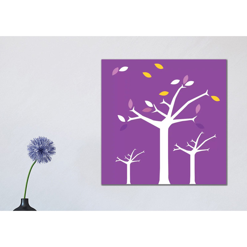 Autumn Trees Purple by 5by5collective - Wrapped Canvas Gallery-Wrapped Canvas Giclée, 45.72 cm H x 45.72 cm W