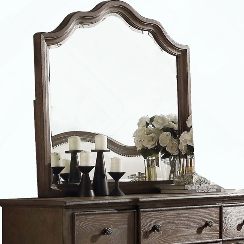 Miroir à finition chêne vieilli