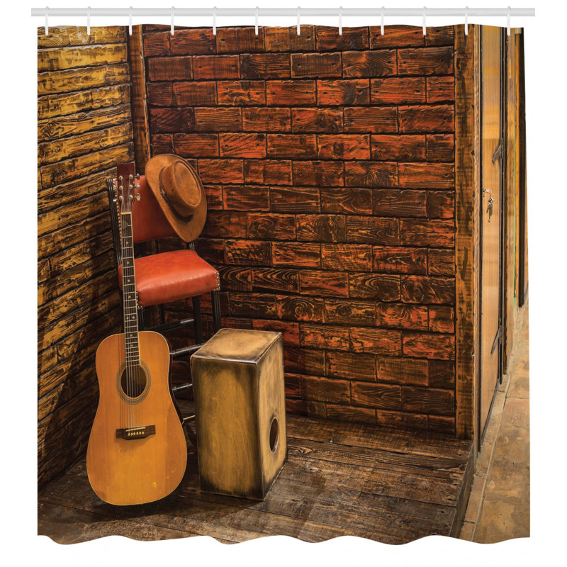 Shower Curtain with Hooks Included, 70" H x 69" W