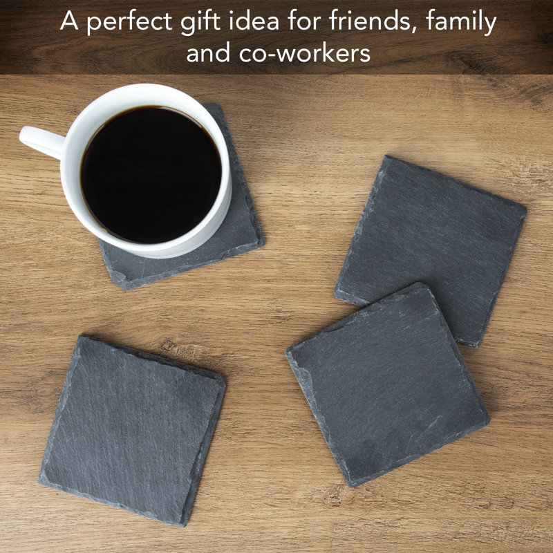 Stoneware Square 4 Piece Coaster Set