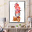Composition d'automne avec des tartes aux fruits et boissons chaudes - Peinture sur toile-67390684-67390690