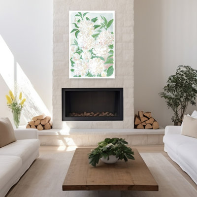 Soft Peony Blooms Delicate Elegant Abstract Peony Flower Nature Wall Art