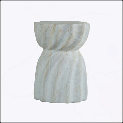 Modern Faux Terrazzo Cement Outdoor End Table, Durable and Versatile for Patio and Indoor Use