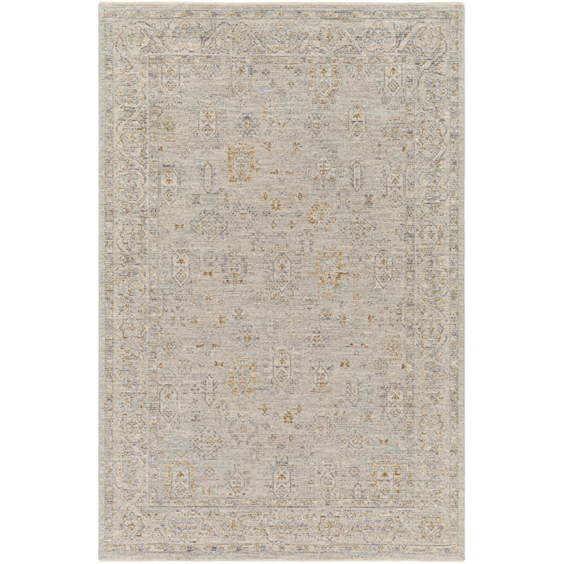 Tapis oriental en polyester tissé à la machine Don, Rectangle 12 pi x 15 pi