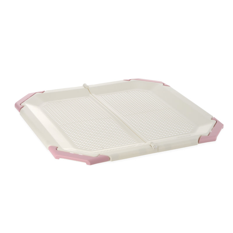 Porte-coussin en filet Paw Trex, Beige / Rose