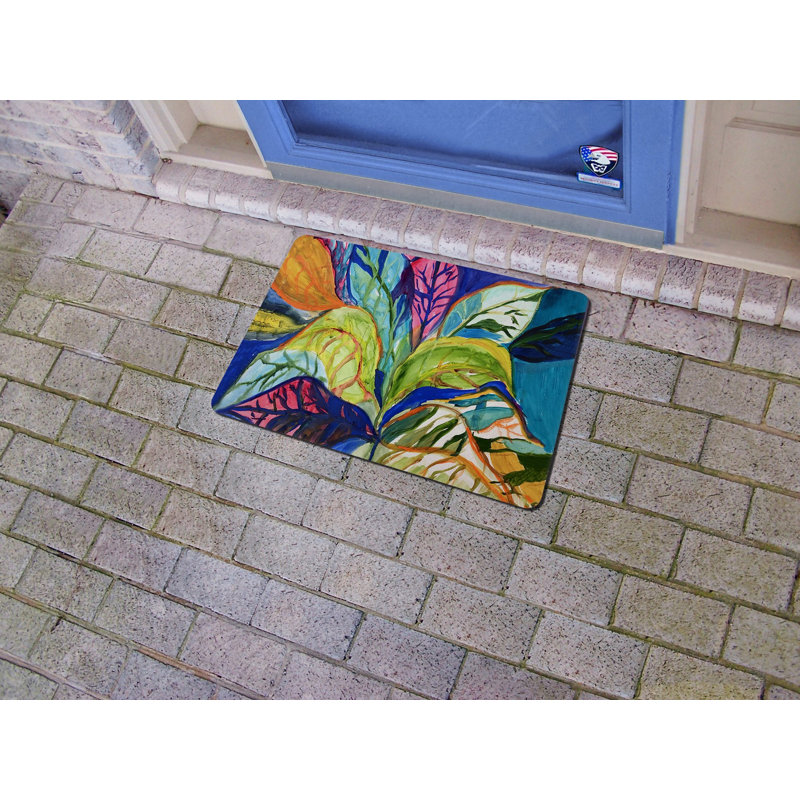 Tapis de porte antidérapant 18 po x 26 po Gavvin Leaves