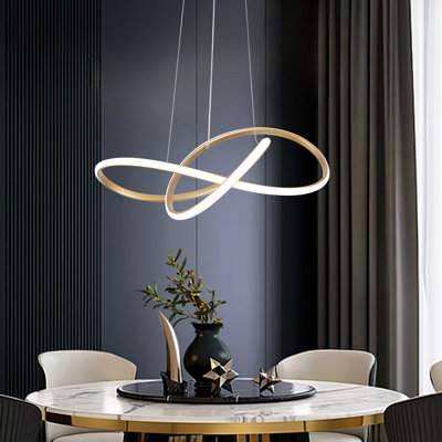 Lustre linéaire moderne à 1 lumière à intensité variable Jahzlynn