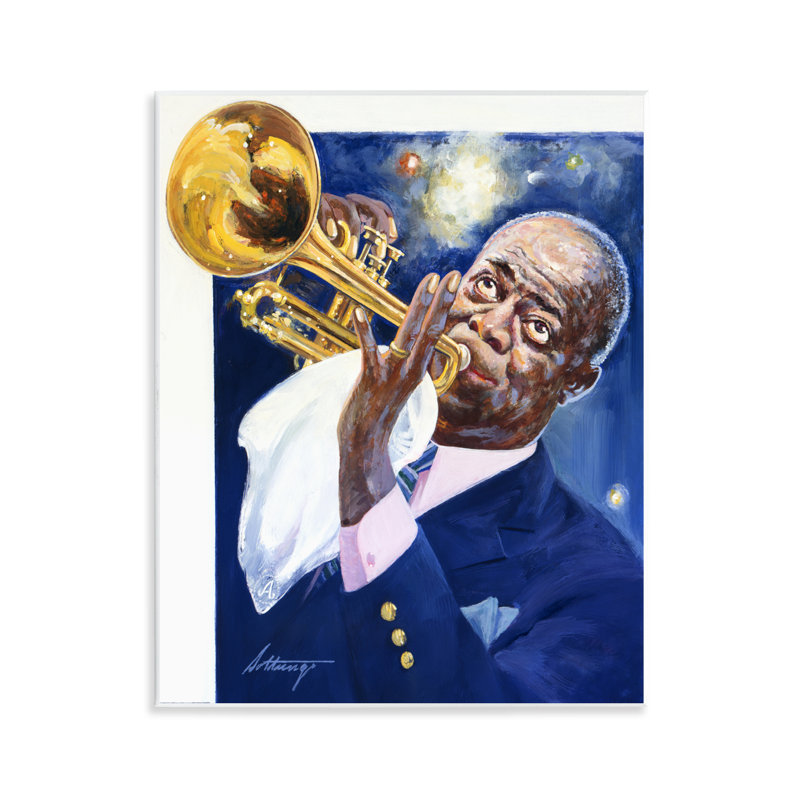 Louis Armstrong Portrait Wall Plaque, design by Wind River Studios