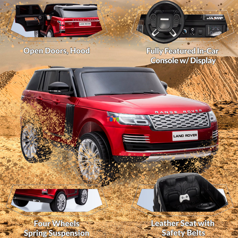 White 24V 2-Seater All-Terrain Ride-On Car with Remote Control