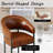 26" Counter Height Bar Stools,Camel PU Leather Black Metal Base-1655200451-1655200450