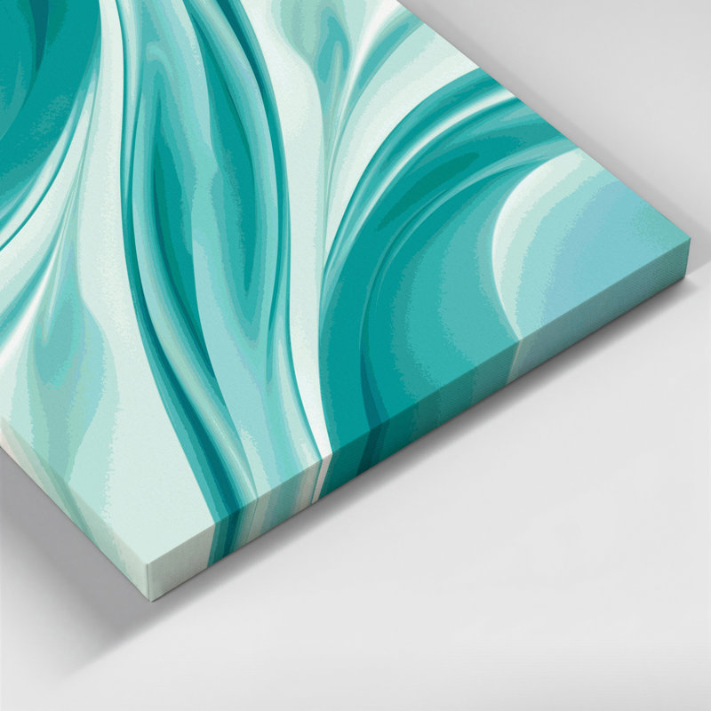 Art mural sur toile dégradé bleu abstrait, H 32 po x l 32 po