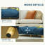 Canapé surélevé pour animal de compagnie avec coussin confortable, pieds en bois de pin, bleu foncé