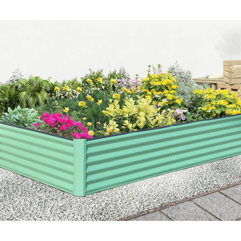 Large Galvanized Raised Garden Bucket 8X4x1.5 Ft - For Gardening Excitement Tub Enjoyment