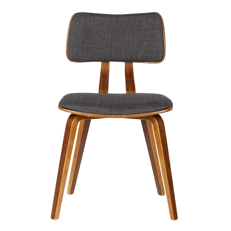 Cheer 46cm H Polyester Blend Upholstered Side Chair, Charcoal