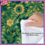 Édredon vert et jaune à motif floral-123325192