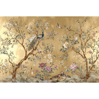 Papier peint chinois chinois à motif de fond oriental amovible