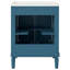 Meuble-lavabo moderne à 2 niveaux avec lavabo supérieur et grandes tablettes de rangement-252878851