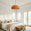 Luminaire suspendu en forme de dôme en rotin tissé à la main 19 po à 1 lumière Boho