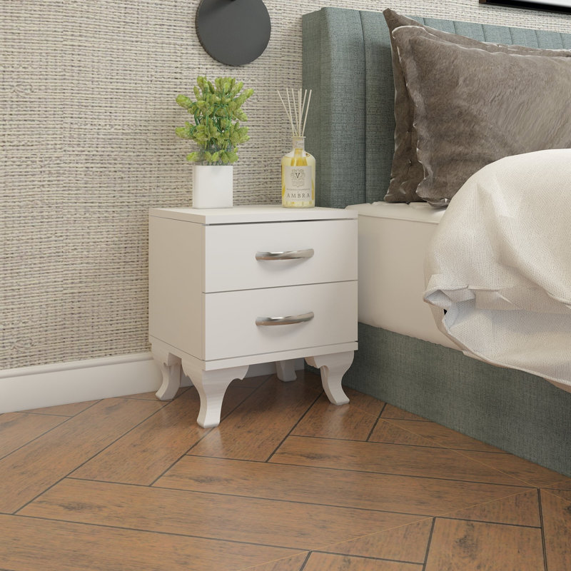 Carranza 40cm W Manufactured Wood Bedside Table
