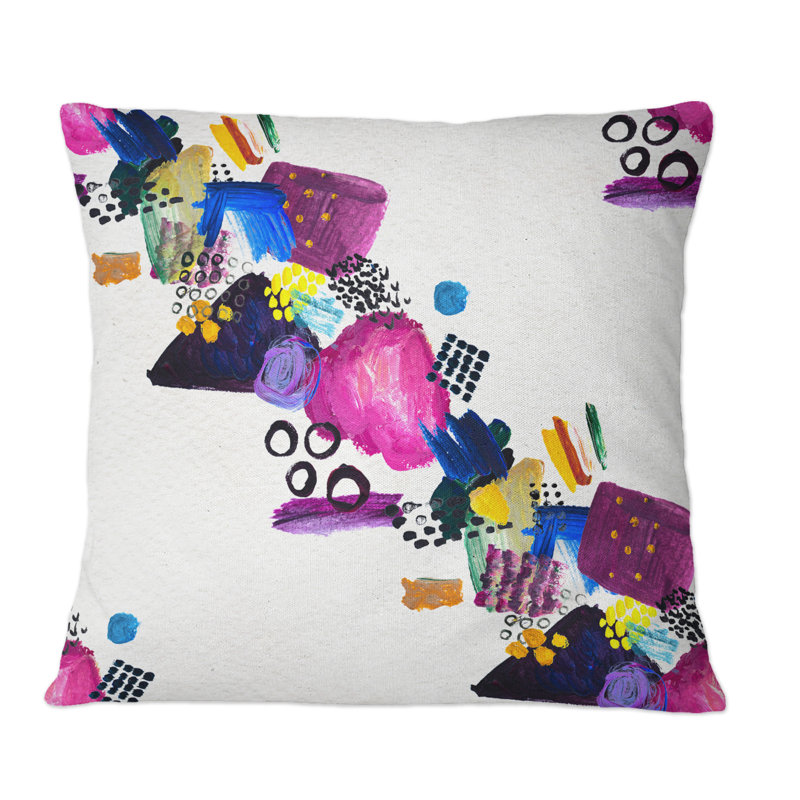 Motif multicolore de motifs de peinture sans soudure I - imprimé moderne, 18 po x 18 po
