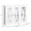 Buffet de bar, armoire à buffet avec 3 portes en verre, tablette réglable, étagère à portes trempées blanches, fonctionnelle