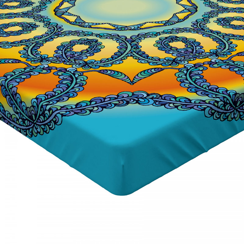 Microfiber Floral Fitted Sheet, Full Fitted Sheet