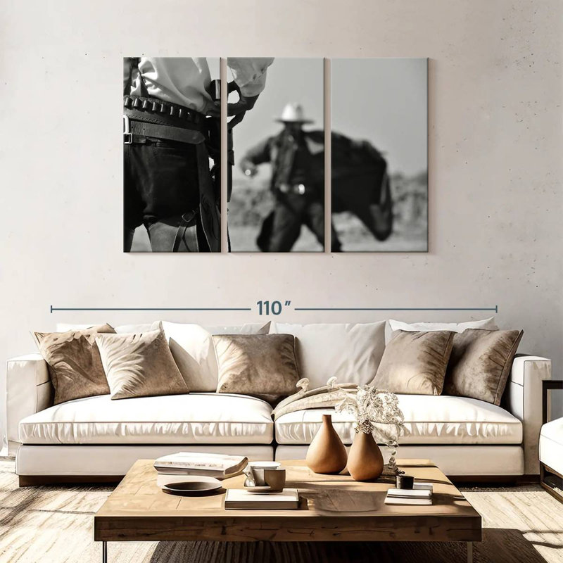 Lelar Cowboy Duel, 48" H x 74" W