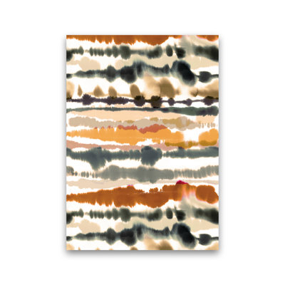 Soft Nautical Watercolor Lines Brown 1 Piece Wall Art
