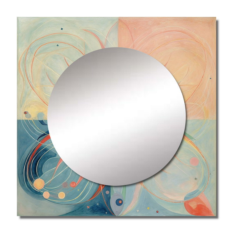 Miroir cosmique rétro, Illustration spirituelle rétro VI, 23 po x 23 po