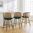 Cane Back Swivel Upholstered Stool-310099297-310099302-323371339