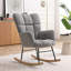 Chaise berçante rembourrée avec siège rembourré et haut dossier Teddy-924000008