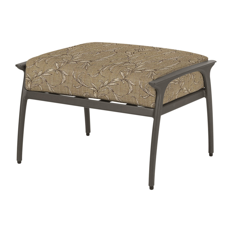 Amari Ottoman with Sunbrella Cushions, Carbon, Bessemer