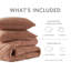 Ensemble d'édredon matelassé 3 pièces Kyla Brown-101517320-101517321