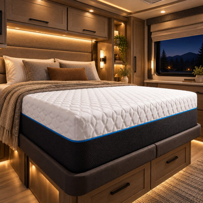 Matelas en mousse viscoélastique infusée de cuivre LUMERIS avec housse de refroidissement à changement de phase, mousse viscoélastique gélifiée et support pour soulager la pression, certifié CertiPUR-US 庐