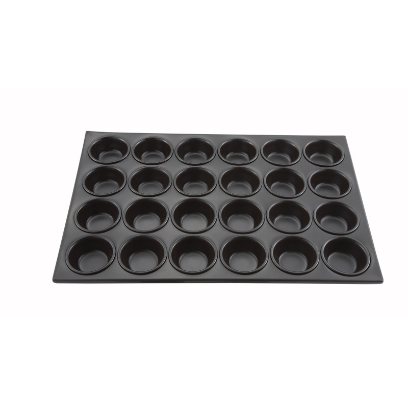Moule à muffins 24 tasses winco, Noir