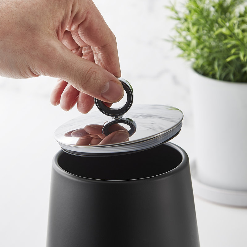 Serenity Iron Canister - Set of 3, Black