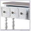 Console gris anthracite foncé et blanc antique